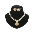 J Pearls Lekha 2 Lines Pearl Necklace | Grocsy