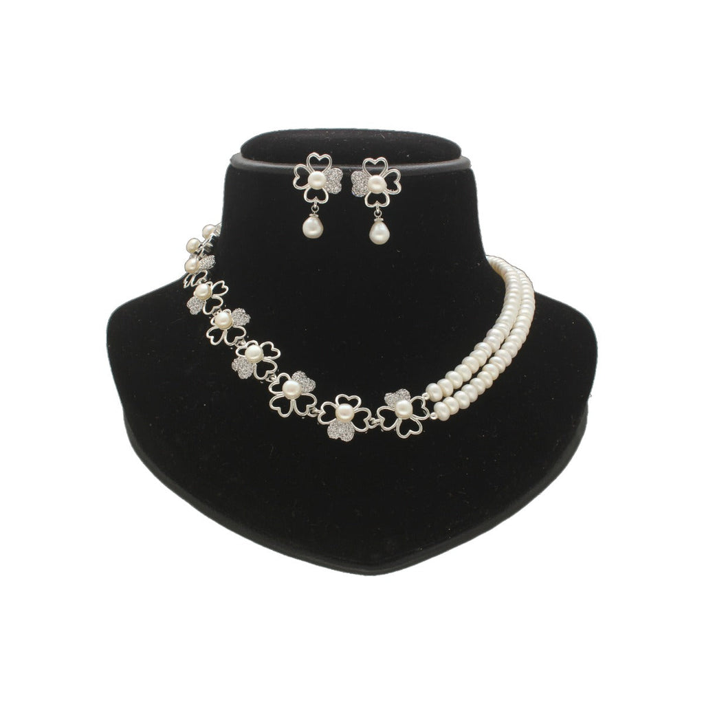 J Pearls Lipika 2 Lines Pearl Necklaces | Grocsy