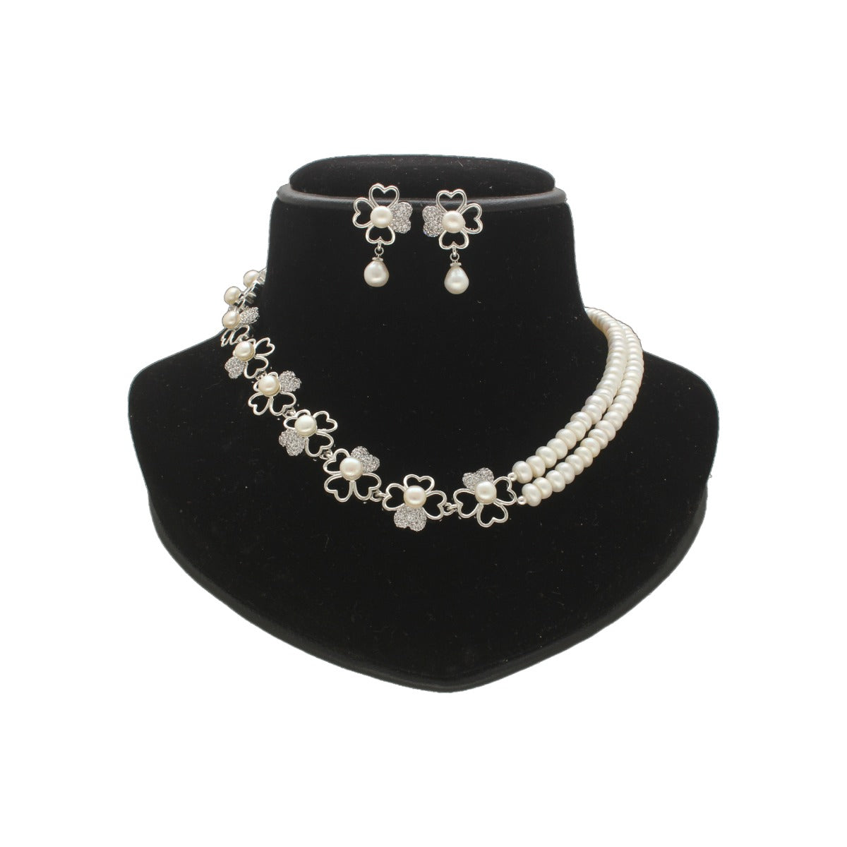 J Pearls Lipika 2 Lines Pearl Necklaces | Grocsy