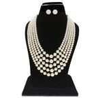 J Pearls Saanvi 5 Lines Pearl Necklaces | Grocsy