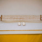J Pearls Naira 4 Lines Pearl Choker Set | Grocsy