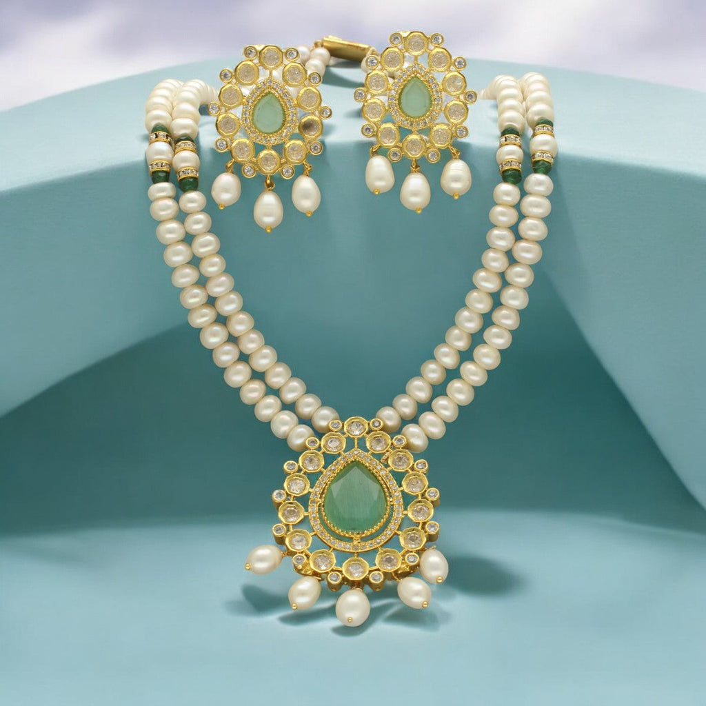 J Pearls Shalin Exquisite Pearl Necklace Set | Grocsy