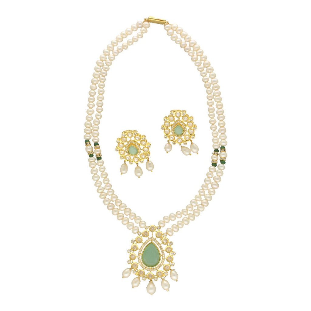 J Pearls Shalin Exquisite Pearl Necklace Set | Grocsy