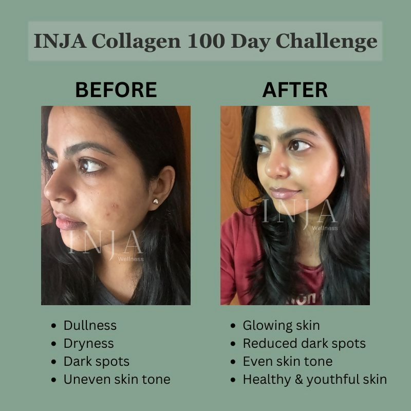 Inja Beauty Collagen For Skin- Hair & Nails- With Vit C- Glutathione- Biotin - Orange Flavour | Grocsy