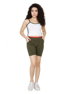 Asmaani Olive Green Color Short Pant with Two Side Pockets | Grocsy