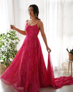 Lorenvalley Women Soft Chiffon Bandhej Fabric Print Fully Flair Anarkali With Pant Dupatta Set - Magenta | Grocsy
