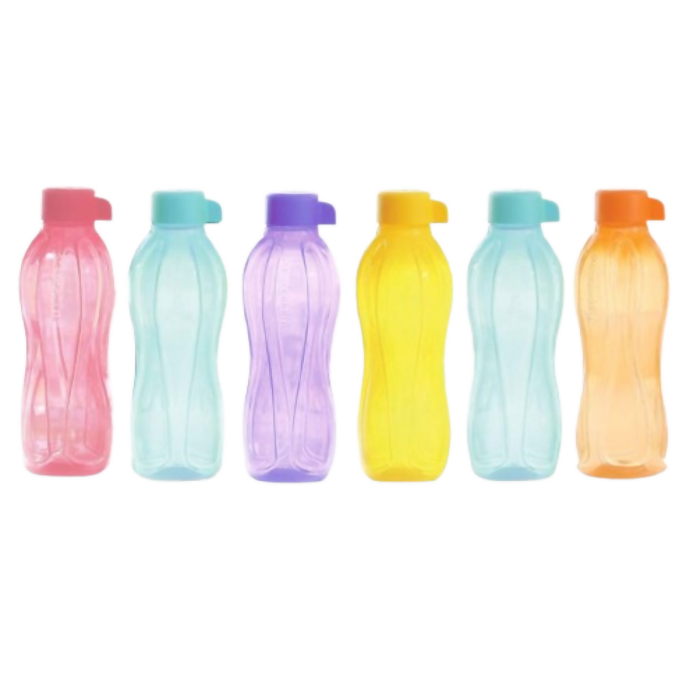 Tupperware Plastic Bottle - Green, Yellow, Purple, Pink, Orange, Blue | Grocsy