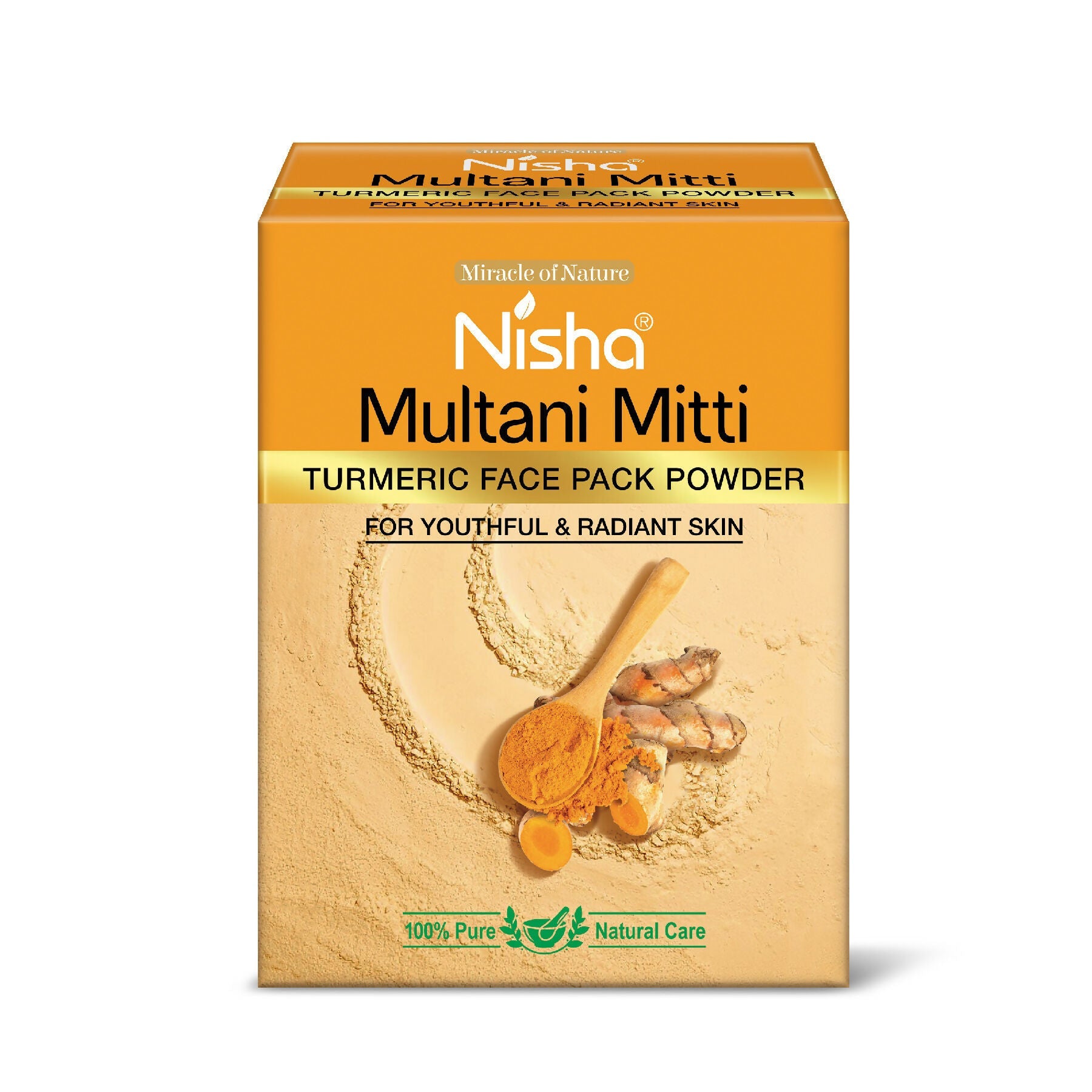Nisha Turmeric Multani Mitti for Face | Skin Brightening Face Pack | Grocsy