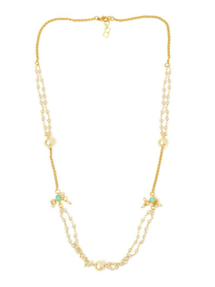White Beaded, Kundan Necklace - Ruby Raang | Grocsy