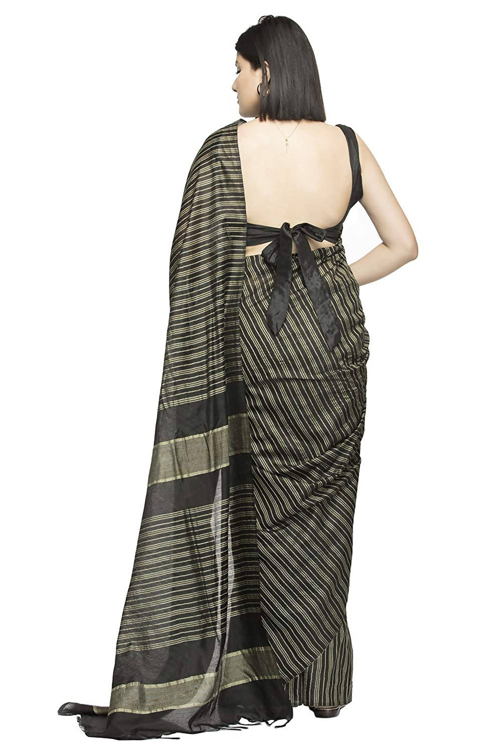 Mominos Fashion Black Color Bhagalpuri Saree | Grocsy