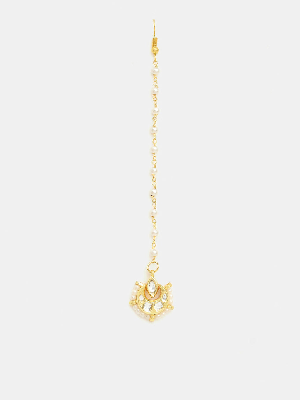 Ruby Raang Kundan Maang Tikka With Earrings | Grocsy