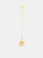 Ruby Raang Kundan Maang Tikka With Earrings | Grocsy