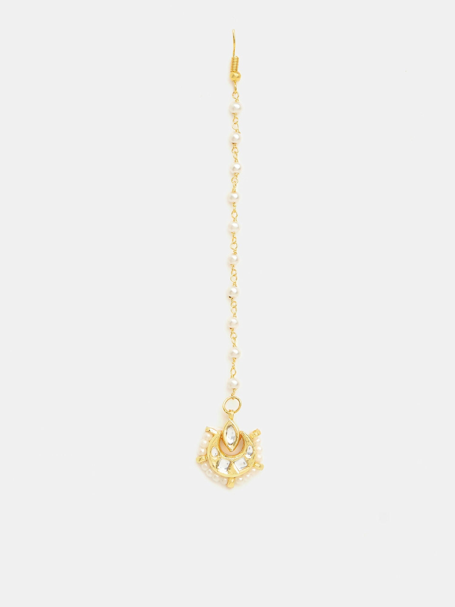 Ruby Raang Kundan Maang Tikka With Earrings | Grocsy