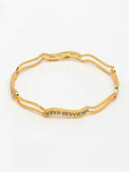 NVR Women Set of 4 Gold Plated CZ Stone Bangle | Grocsy