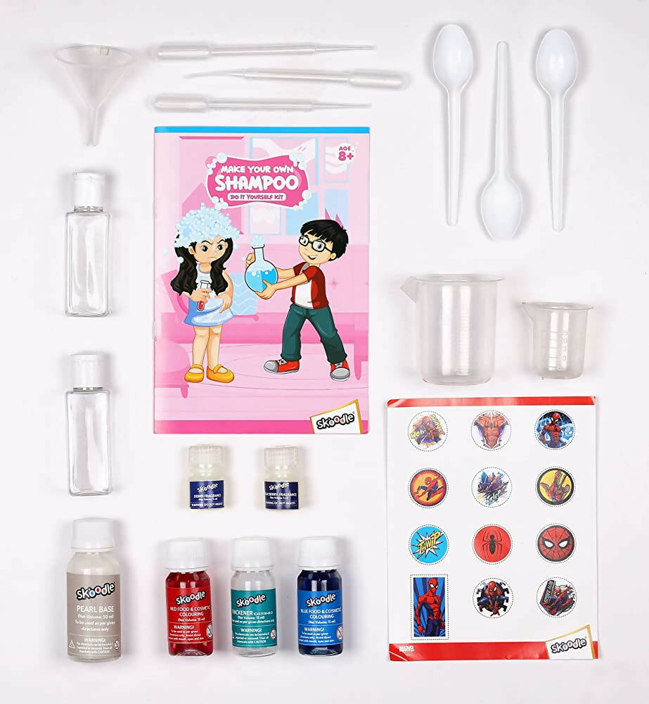 Skoodle Marvel Spiderman Make Your Own Shampoo - Do It Yourself Kit | Grocsy