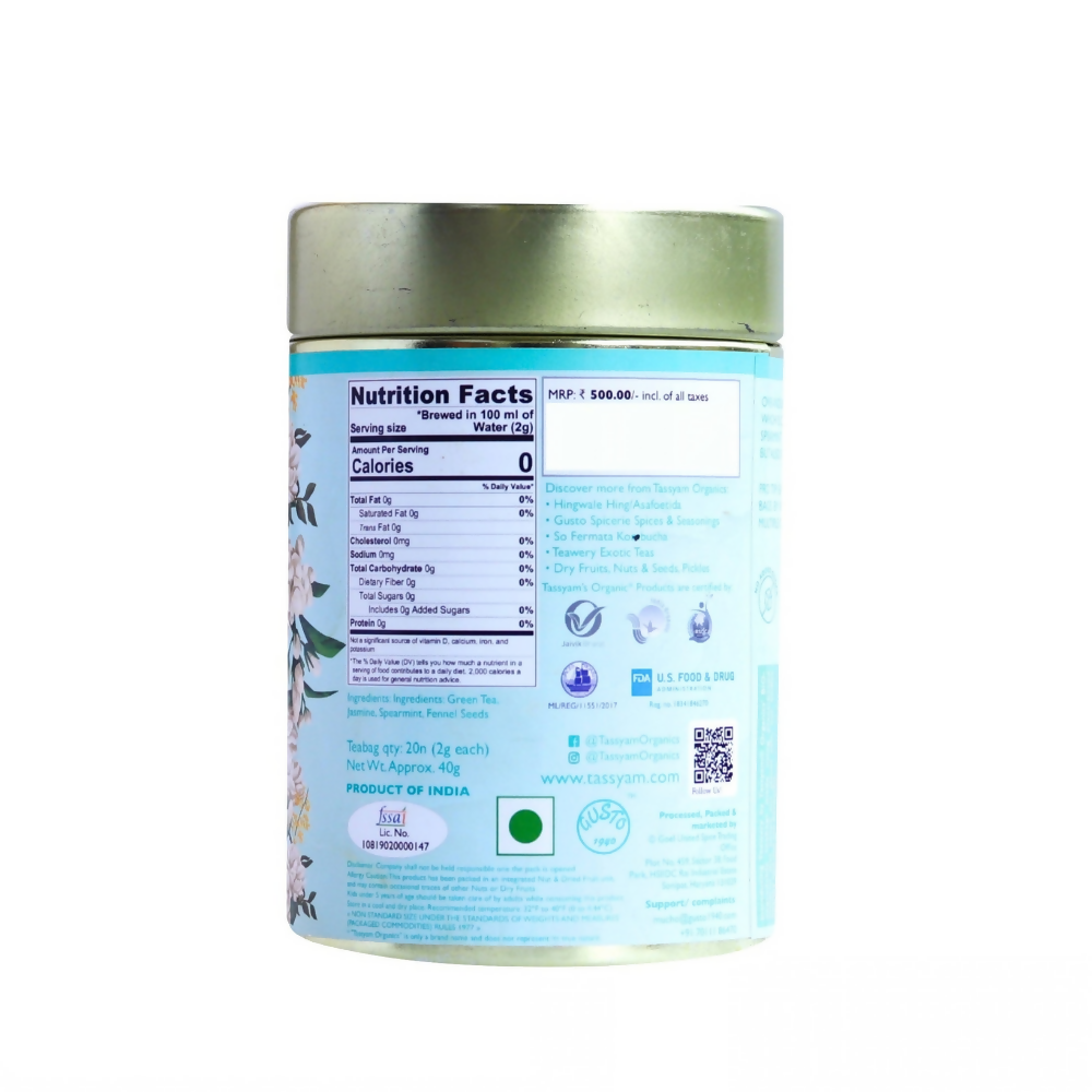 Tassyam Organics After Meal Biodegradable Tea Bags | Grocsy