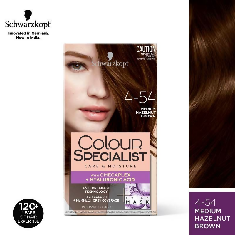 Schwarzkopf Colour Specialist Permanent Hair Colour - 4.54 Medium Hazelnut Brown | Grocsy