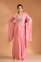 Morchari Co Ord Set With Dupatta Hand Embroidery - Green | Grocsy