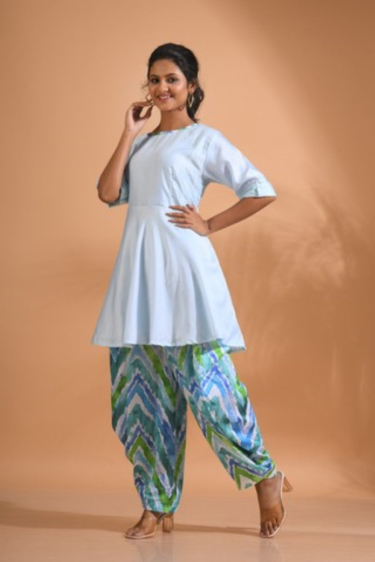 Morchari Patiala Salwar Top - Multicolour | Grocsy