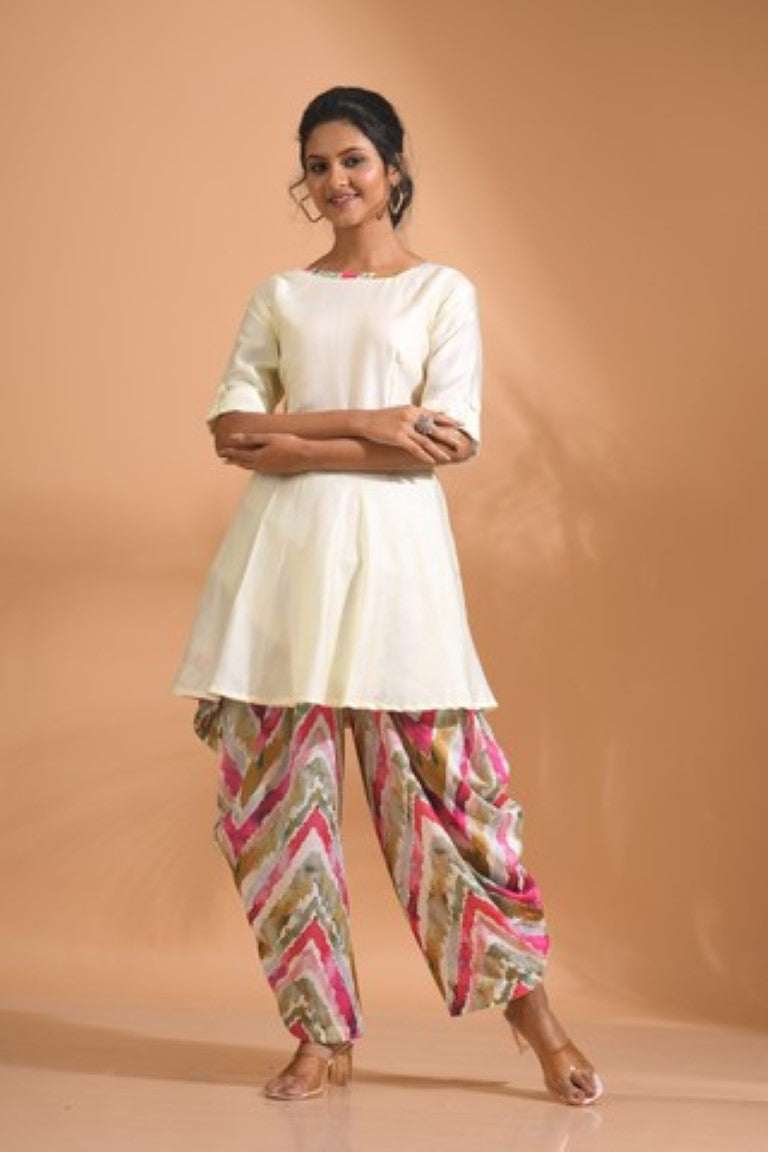 Morchari Patiala Salwar Top - Multicolour | Grocsy