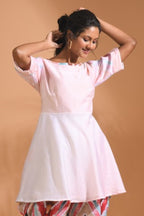 Morchari Patiala Salwar Top - Pink | Grocsy