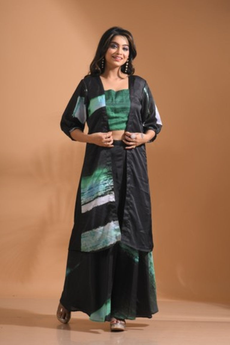 Morchari Palazzo Set Hand Embroidery - Multi | Grocsy