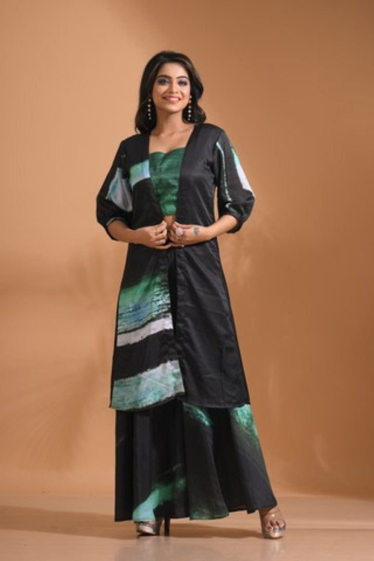 Morchari Palazzo Set Hand Embroidery - Multi | Grocsy