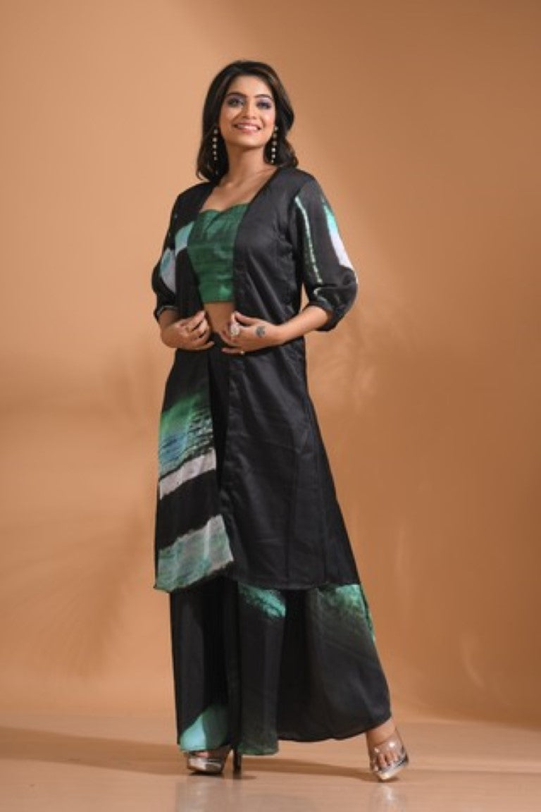 Morchari Palazzo Set Hand Embroidery - Multi | Grocsy