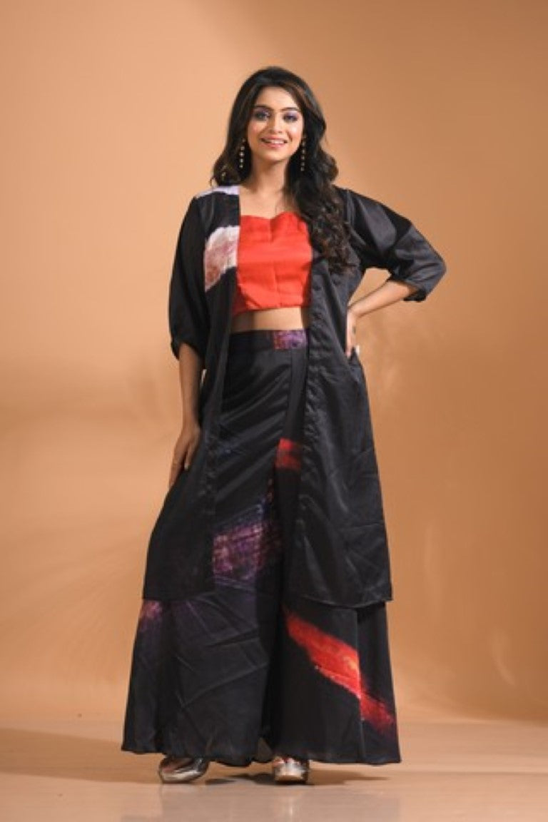 Morchari Palazzo Set Hand Embroidery - Multi | Grocsy