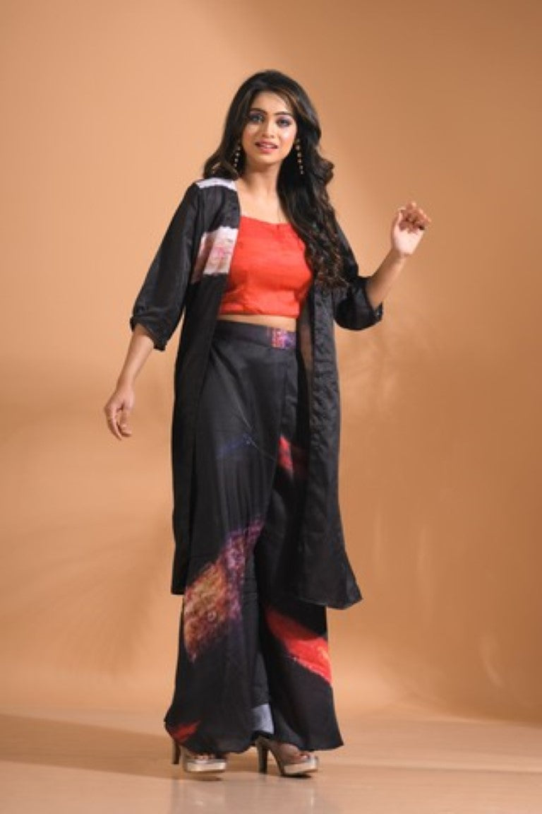 Morchari Palazzo Set Hand Embroidery - Multi | Grocsy