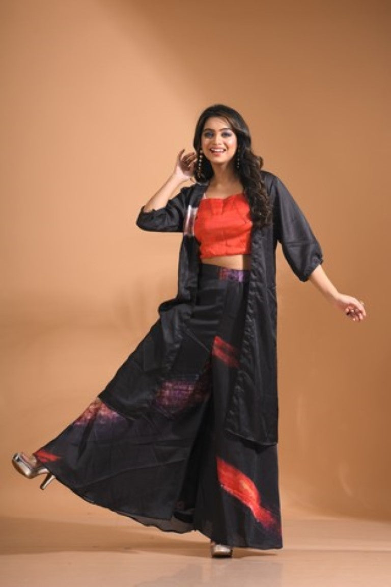 Morchari Palazzo Set Hand Embroidery - Multi | Grocsy