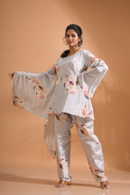 Morchari Kaftan Set With Hand Embroidery - Multicolour | Grocsy