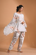 Morchari Kaftan Set With Hand Embroidery - Multicolour | Grocsy