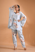 Morchari Kaftan Set With Hand Embroidery - Multicolour | Grocsy