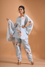 Morchari Kaftan Set With Hand Embroidery - Multicolour | Grocsy