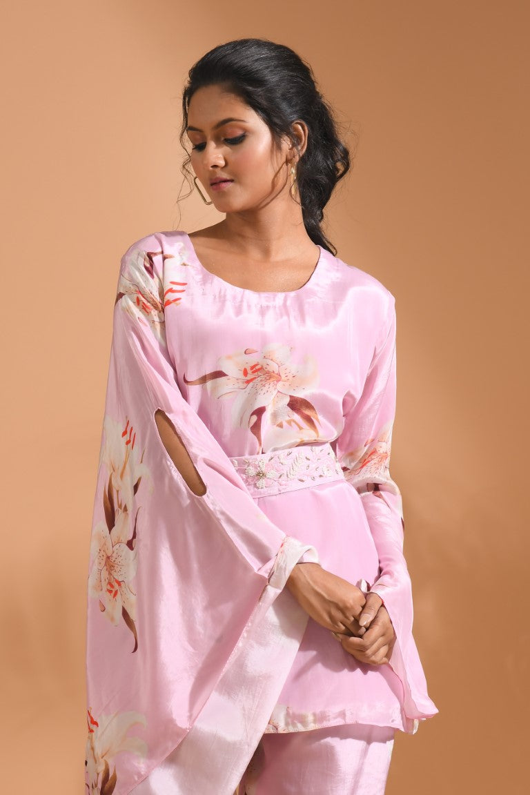 Morchari Kaftan Set With Hand Embroidery - Multicolour | Grocsy