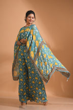 Morchari Kaftan Set With Hand Embroidery - Multi | Grocsy