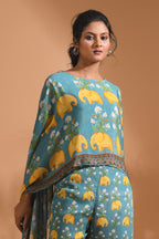 Morchari Kaftan Set With Hand Embroidery - Multi | Grocsy
