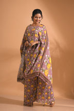 Morchari Kaftan Set With Hand Embroidery - Multi | Grocsy