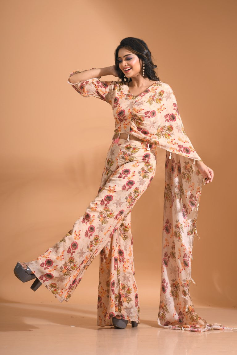 Morchari Top And Pant - Cream | Grocsy