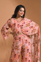 Morchari Top And Pant - Light Pink | Grocsy