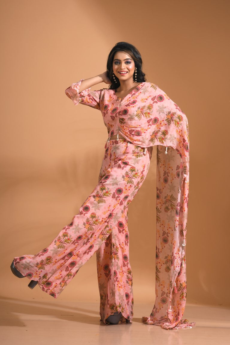 Morchari Top And Pant - Light Pink | Grocsy