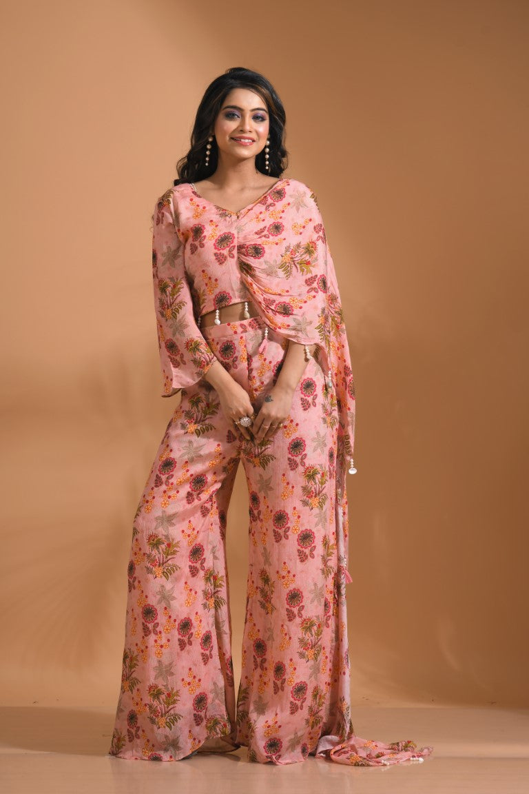 Morchari Top And Pant - Light Pink | Grocsy