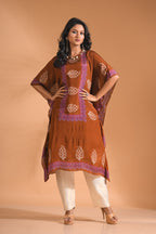 Morchari Co Ord Set With Hand Embroidery - Mustard | Grocsy