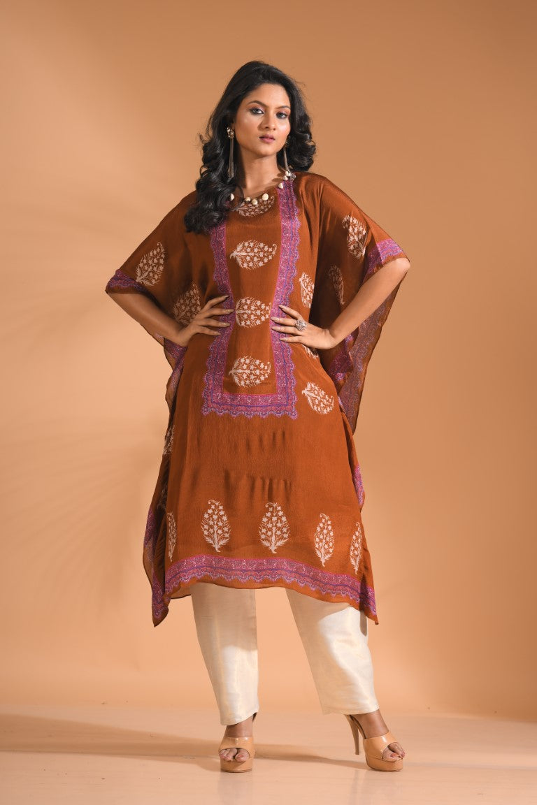 Morchari Co Ord Set With Hand Embroidery - Mustard | Grocsy