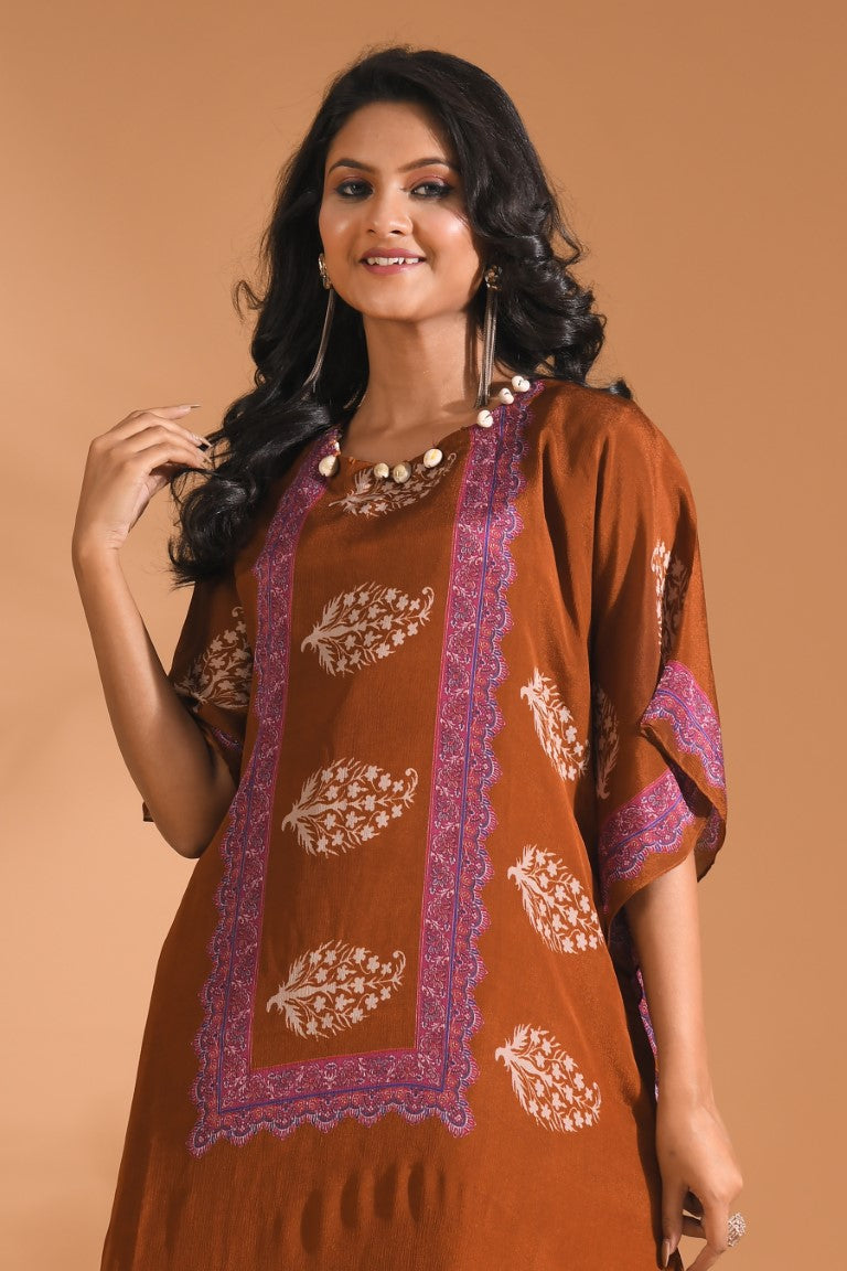 Morchari Co Ord Set With Hand Embroidery - Mustard | Grocsy