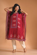 Morchari Co Ord Set With Hand Embroidery - Maroon | Grocsy