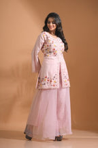 Morchari Co Ord Set With Hand Embroidery - Light Peach | Grocsy