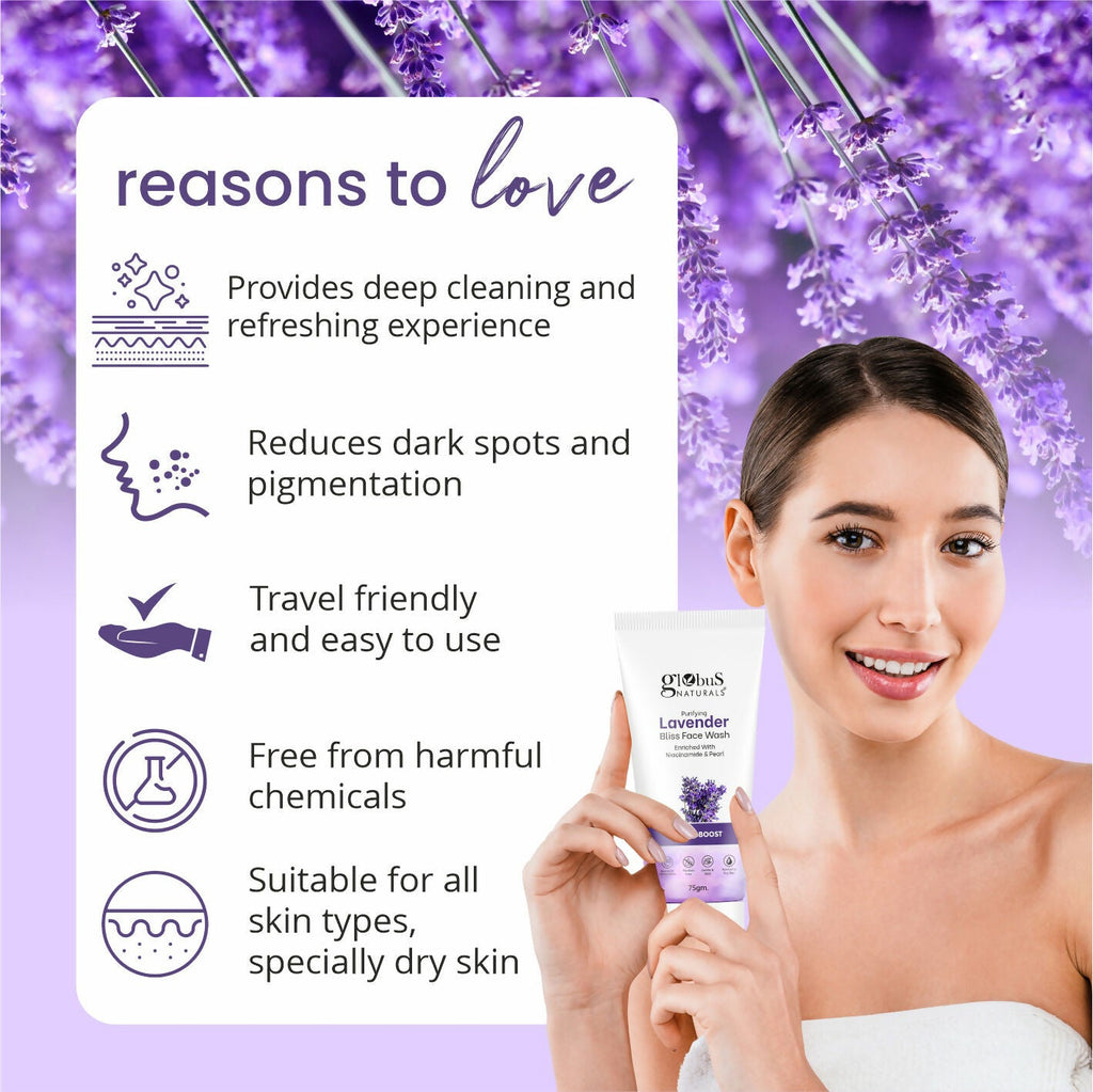 Globus Naturals Purifying Lavender Face Wash | Grocsy