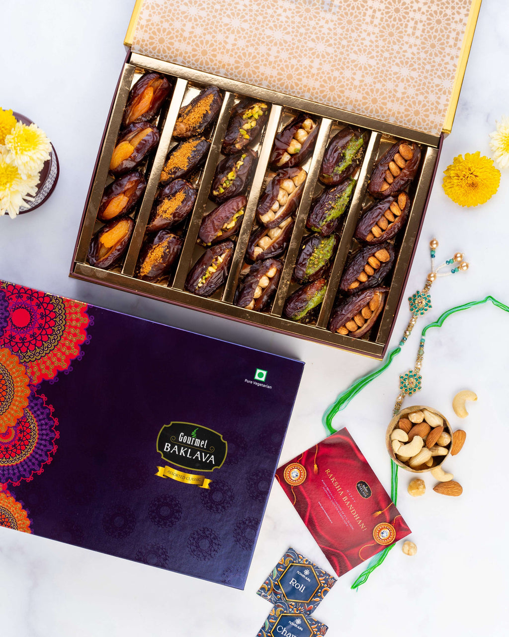 Empress Gourmet Baklava Stuffed Jumbo Medjool Dates | Grocsy